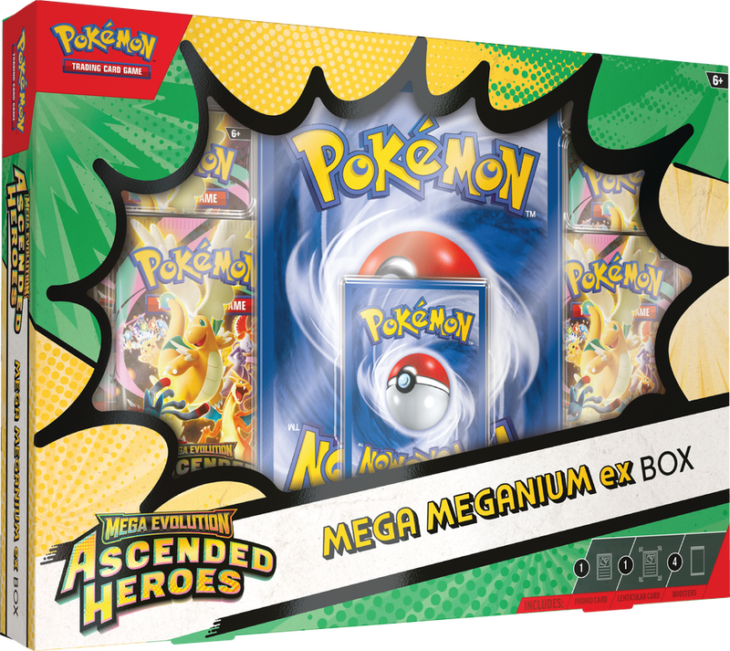 Pokémon TCG: Ascended Heroes Mega Meganium / Emboar / Feraligatr EX Box