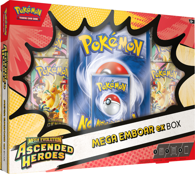 Pokémon TCG: Ascended Heroes Mega Meganium / Emboar / Feraligatr EX Box